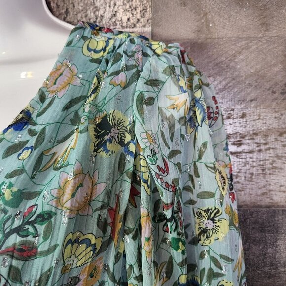 New Walter Baker Cyrus Wrap-Effect Floral-Print Fil Coupé Chiffon | Small - Picture 8 of 12